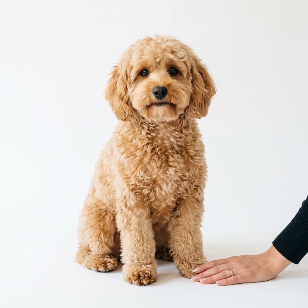 Fully grown Cavapoochon size guide - adult weight and height chart for Cavalier Bichon Poodle mix