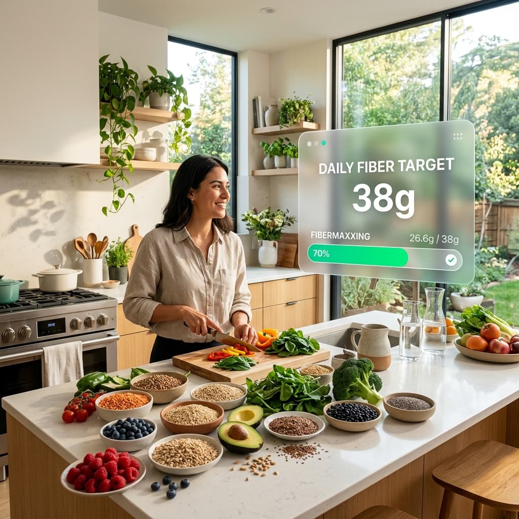 Fiber intake calculator guide 2026 - fibermaxxing 30g+ daily fiber targets and best sources