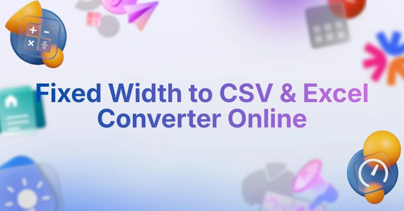 Fixed Width To Csv Excel tool on toolsace.io Fixed Width To Csv Excel tool interface with upload form on toolsace.io