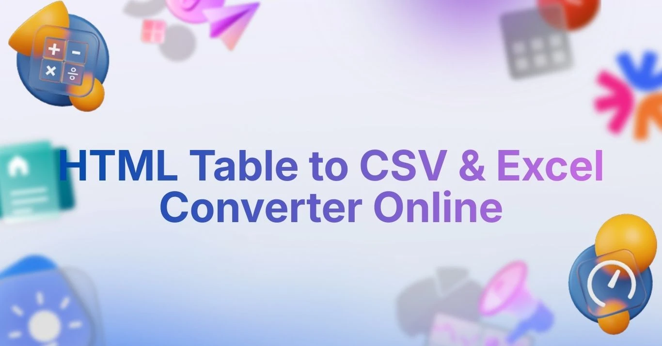 Html Table To Csv Excel tool on toolsace.io Html Table To Csv Excel tool interface with upload form on toolsace.io