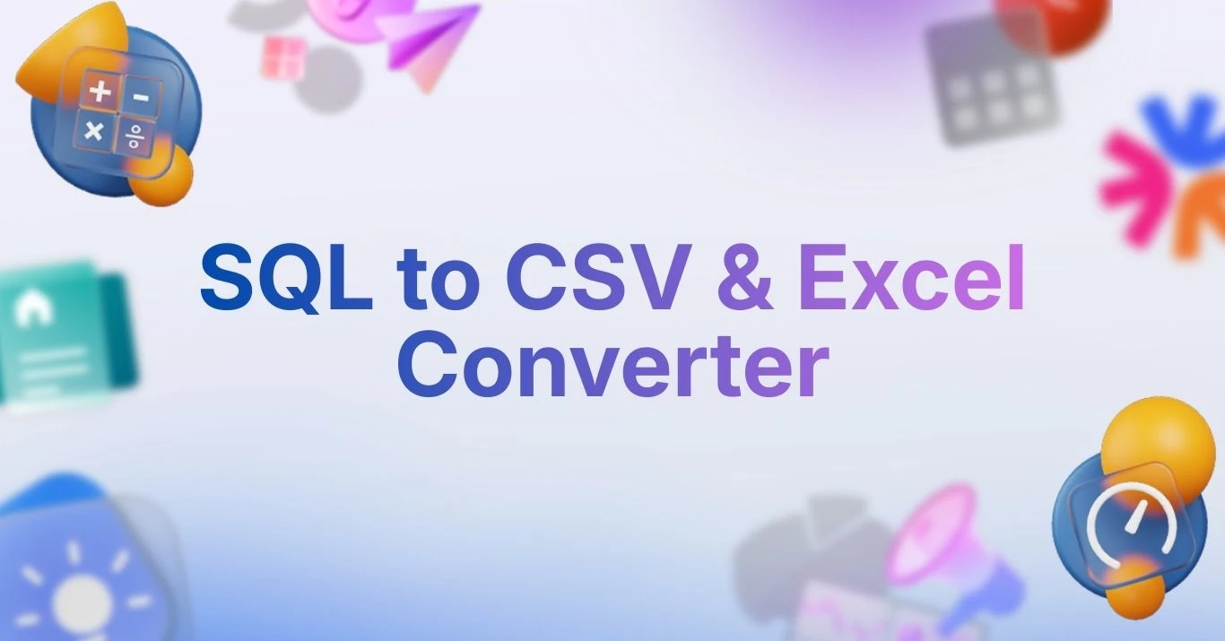 Sql To Csv Excel tool on toolsace.io Sql To Csv Excel tool interface with upload form on toolsace.io